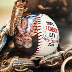 Custom Photo Happy Father's Day - Personalized Baseball
