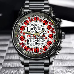 Ladybug from Heaven - Personalized Memorial Watch with Custom Name