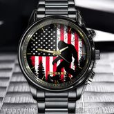 Personalized Bigfoot American Flag Watch