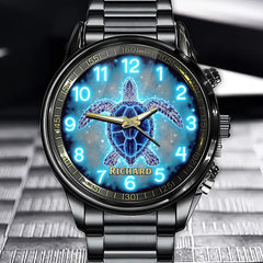 Personalized Noctiluca Turtle Watch - Add Your Name to This Magical Turtle Design