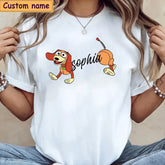 Slinky Dog T-shirt With Customizable Name - Great Gifts for Dog Lovers