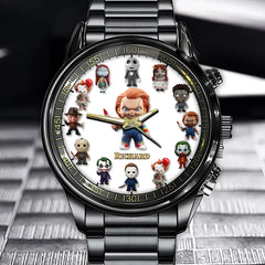 Personalized Horror Movie Collector's Watch - Add Your Name to the Legendary Villains Design