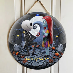 Personalized Halloween Nightmare Love Doorsign - Add Your Name to the Romantic Legacy