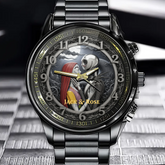 Personalized Nightmare Couple Watch – Custom Name With Gothic Romance Theme