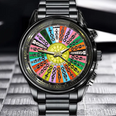 Personalized Wheel of Fortune Watch – Retro TV Show Style with Name