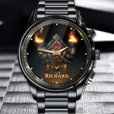 Personalized Epic Horde Emblem Watch – Custom Name for Azeroth’s Fierce Champions