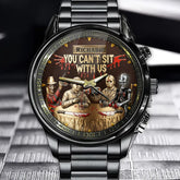 Personalized "You Can't Sit With Us" Horror Bar Watch – Custom Gift for Movie Fans