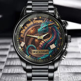 Personalized "I'm A Book Dragon" Watch – Add Your Name, Library Fantasy Design