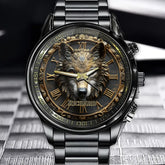 Personalized Lion Wolf Themed Dial - Custom Distinctive Watch Accessory