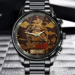 Personalized Anime-Inspired Watch - Custom Name Engraved Design