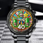 Personalized Retro Adventure Game Watch - Nostalgic Classic Game Elements Design with Custom Name Option