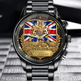Personalized British Heritage Watch – Custom Name & Choose Your Favorite UK Flag