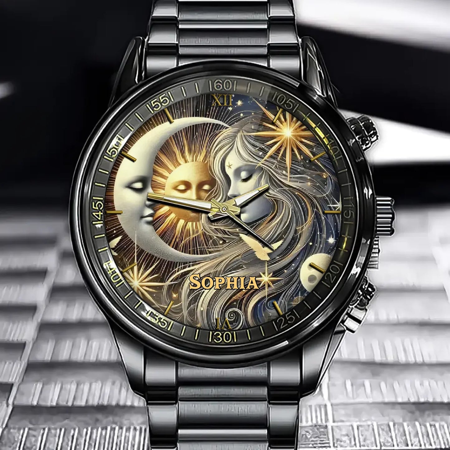 Personalized Eternal Radiance Goddess Watch - Add Your Name to the Infinite Sky
