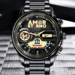 Personalized AMOR ETERNO AME Fan's Watch - Eternal Bond with Your Name