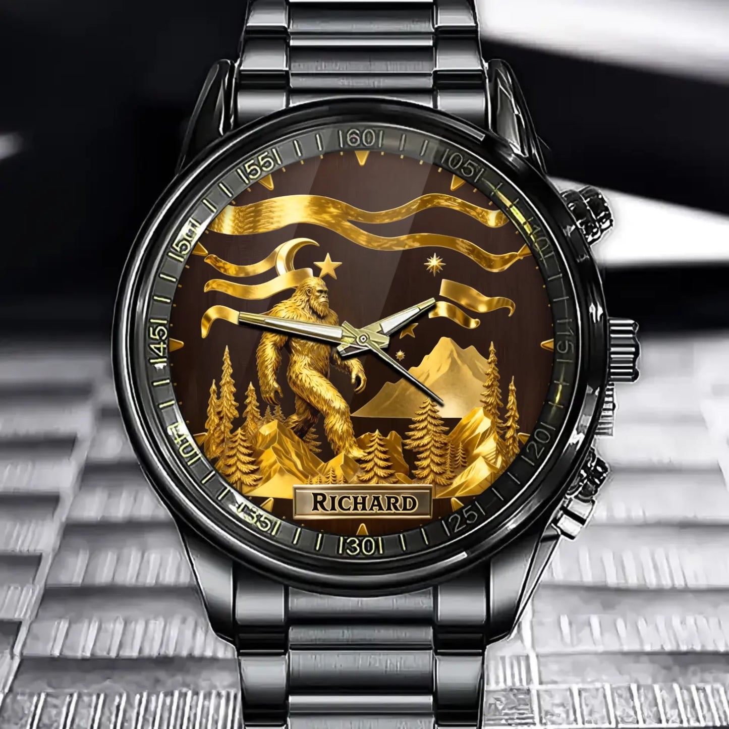 Personalized Legendary Bigfoot Watch – Unique Adventure in the Mountains Edition