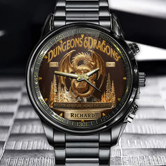 Personalized D&D 50th Anniversary Dragon Watch – Roll for Adventure Edition