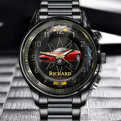 Personalized Photo Car Watch - Custom Car Tire Themed Watch