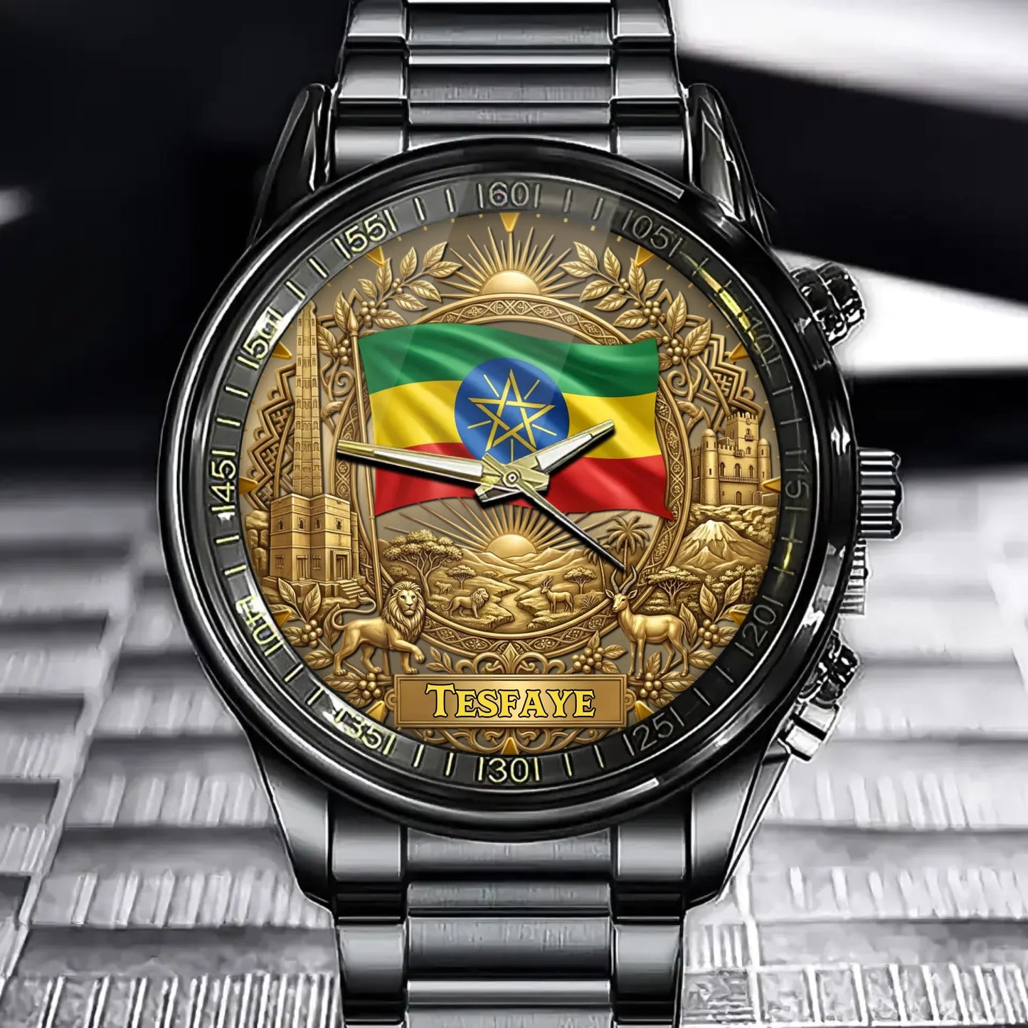 Personalized Ethiopia Heritage Watch – Custom Name For National Pride