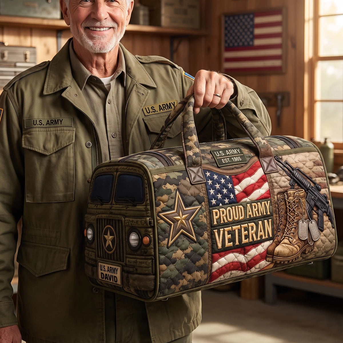 Custom Military Duffle Bag - Personalized Gifts For Veterans & Soldiers - Carry Your Service With Pride