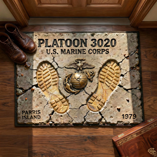 Custom Veteran Legacy Doormat - Personalized Branch & Unit Gift - Walked With Honor, Served With Pride