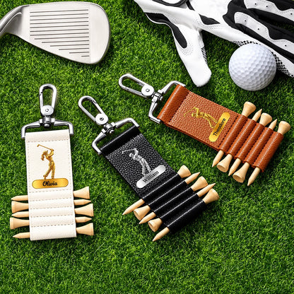 Custom Golf Tee Holder Bag Tag - Personalized Gift For Golf Lovers - Made For Game Day